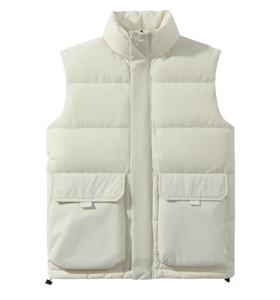 Unisex men packable ultra-light weight black puffer vest custom logo reversible quilted vest cotton puffer duck down vest coats