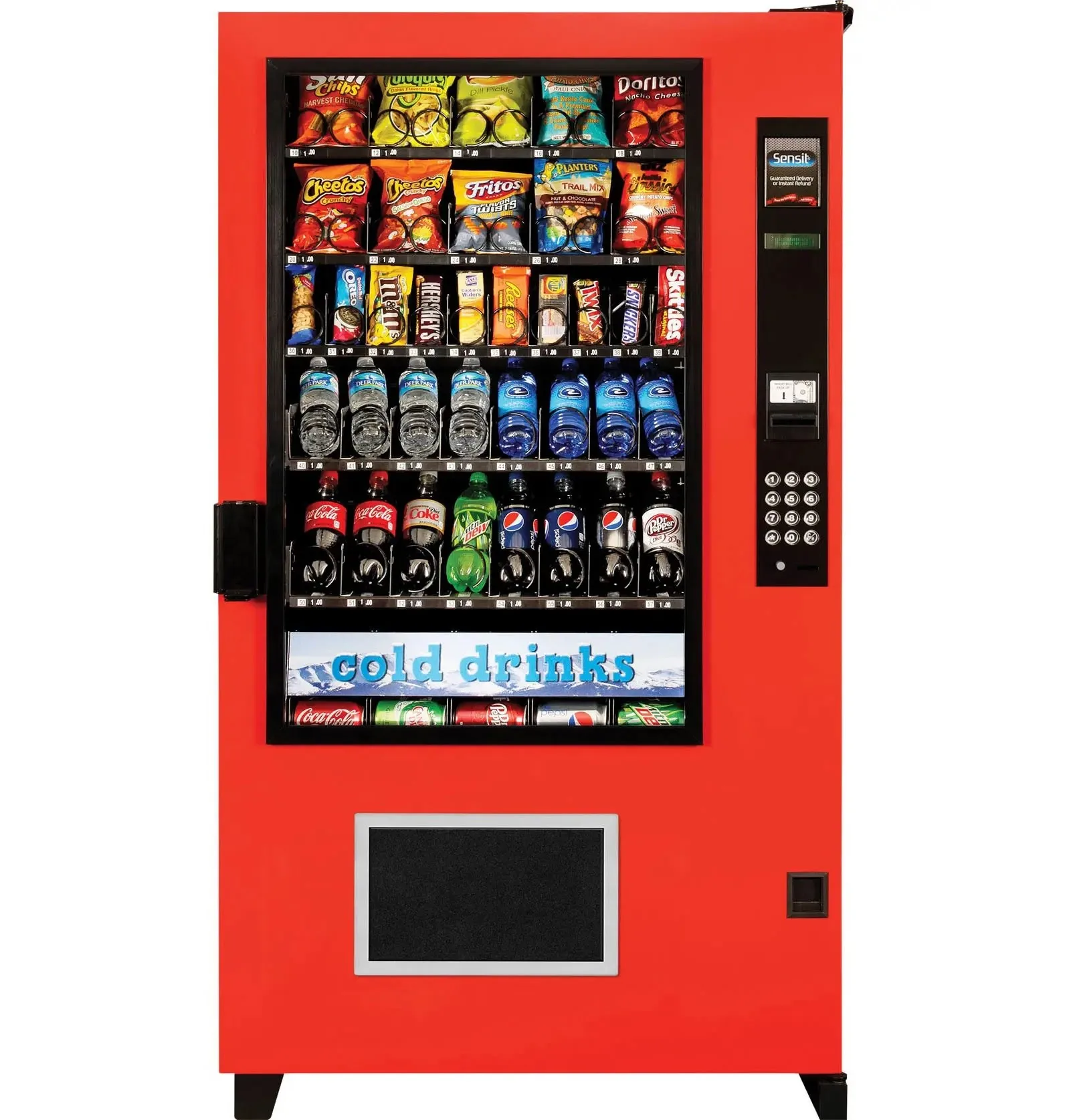 Cold Drink Vending Machine With Dual Zone Temp Control with Coin/Note payment wholesale premium supplier