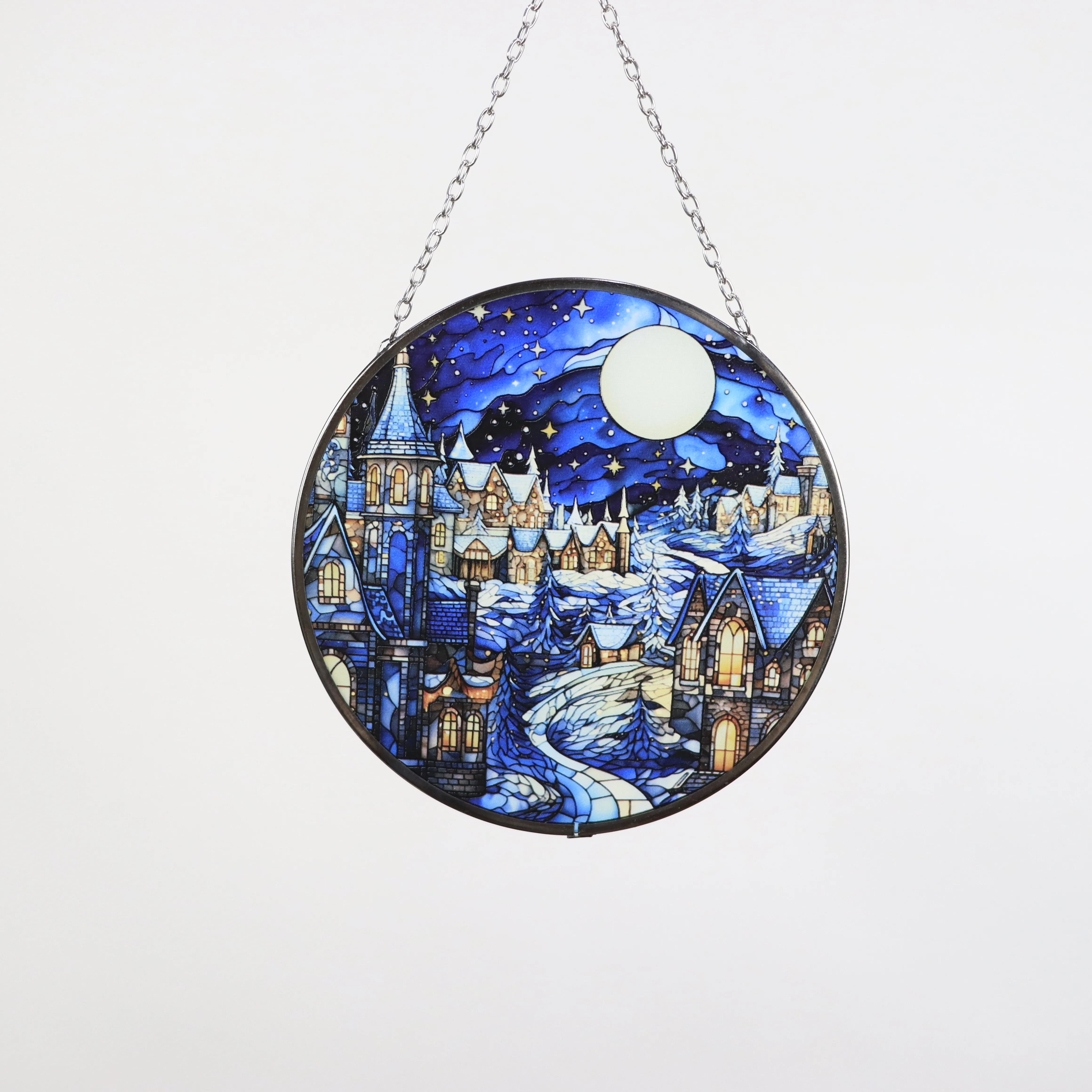 Dreamy Village Glass Hanger For Bedroom