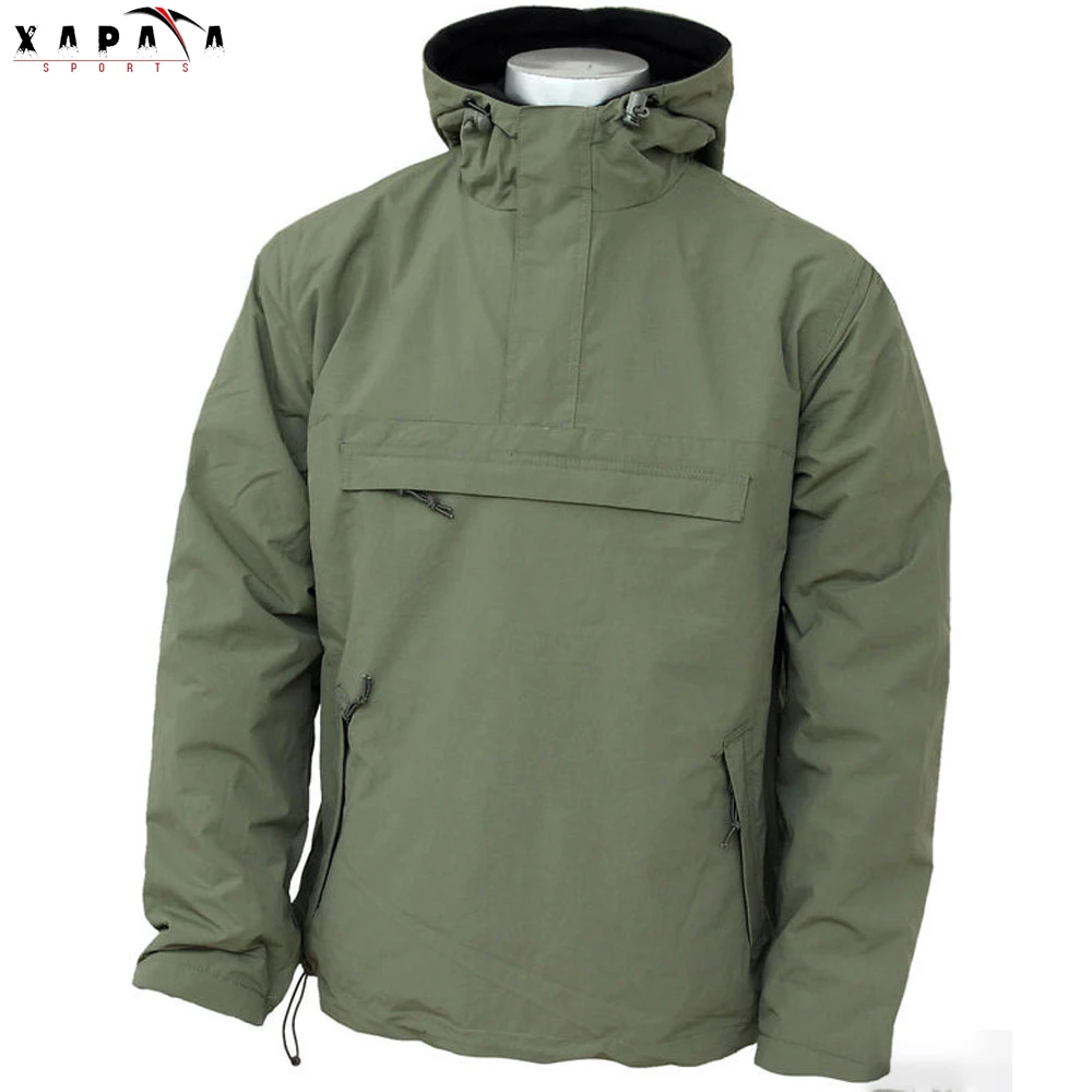In Green Color Latest Design Breathable Men Wear Windbreaker Anorak Jacket By XAPATA SPORTS