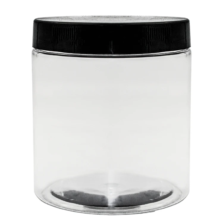 4oz 8 oz Round Plastic container For Food Storage Cosmetic Cream Empty Plastic Jar With Lids