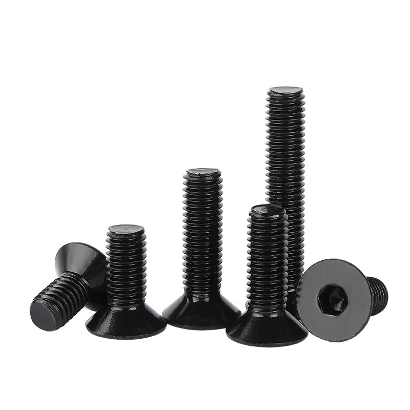 10.9 grade countersunk head bolt din 7991 Black zinc plated flat head Hexagon socket screw
