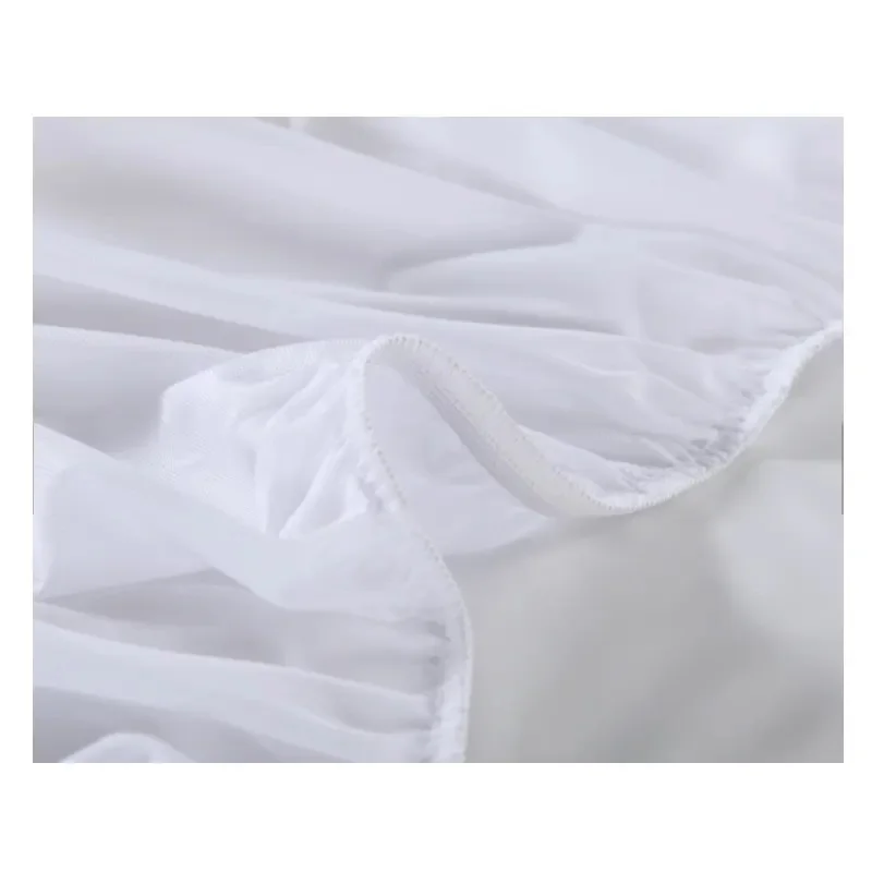 Bed Protection Pad Skin Care 100% Polyester Knitted Plain Flame Retardant All-Season Waterproof Mattress Cover