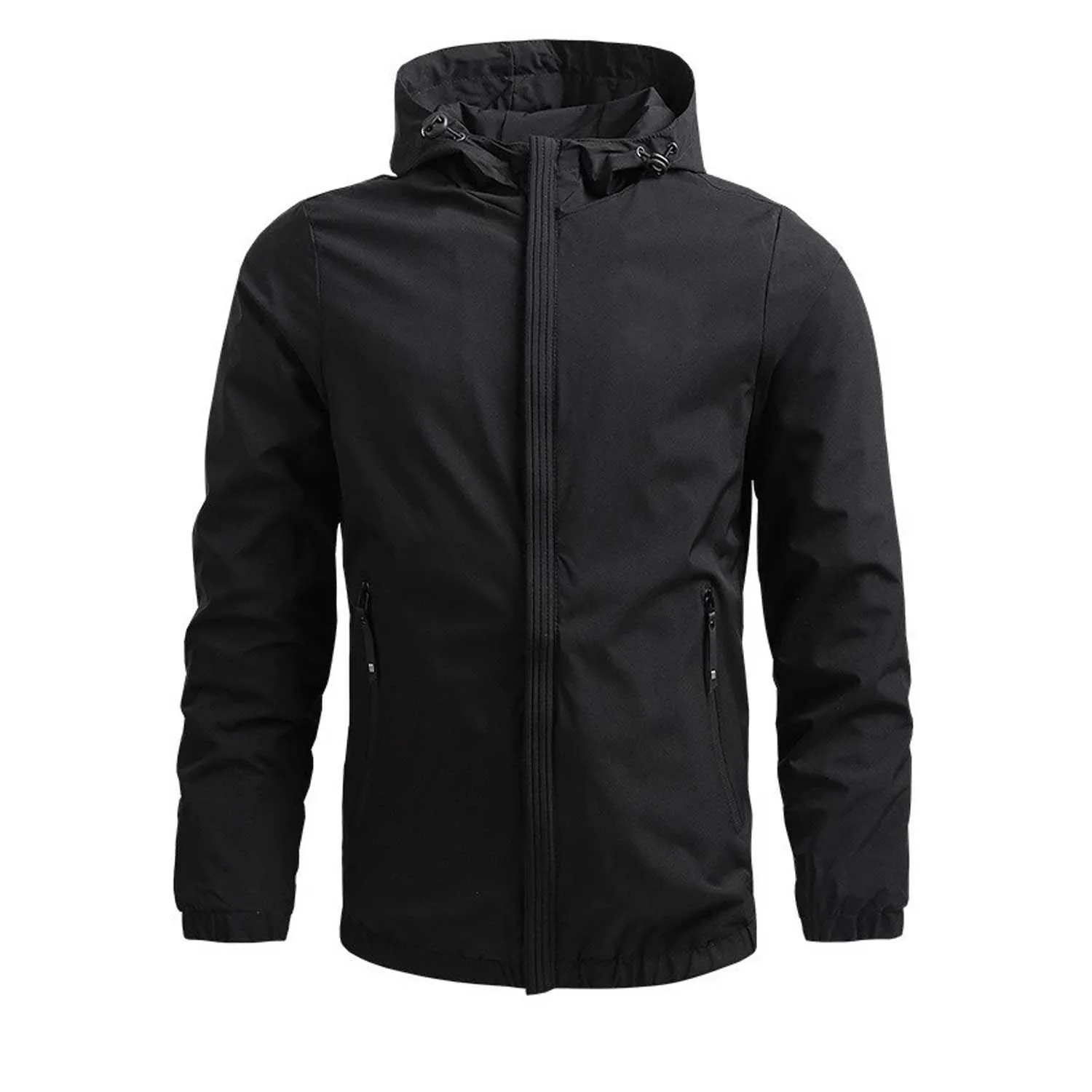 Custom Band Collar Polyamide Polyester Red Zip Up Plain Men Bomber Jacket High Quality Causal Sleek Men Bomber Jacket