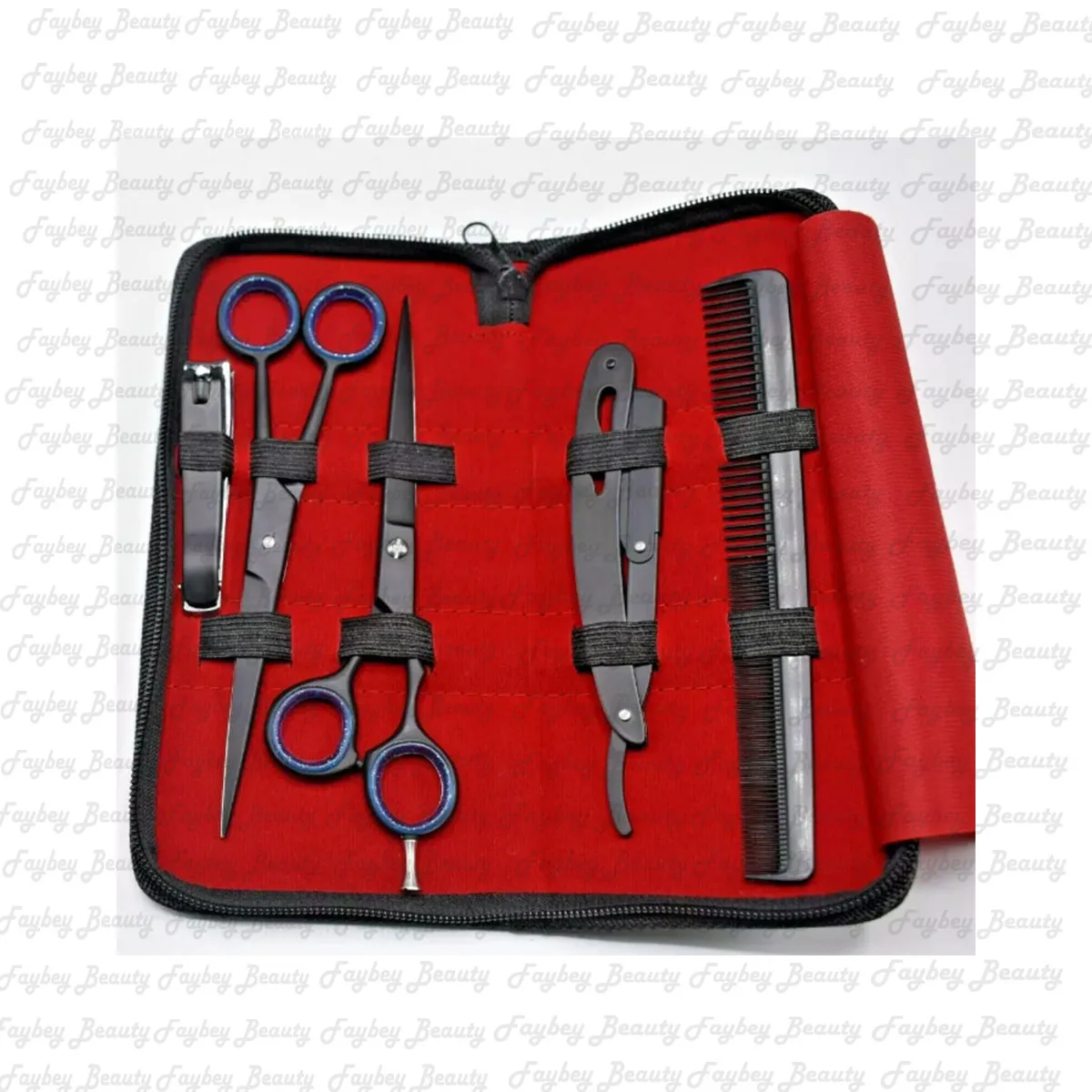 Прямые ножницы филировочные бритвы и расческа в комплекте с китайским ножом наборы парикмахерских ножниц черным покрытием