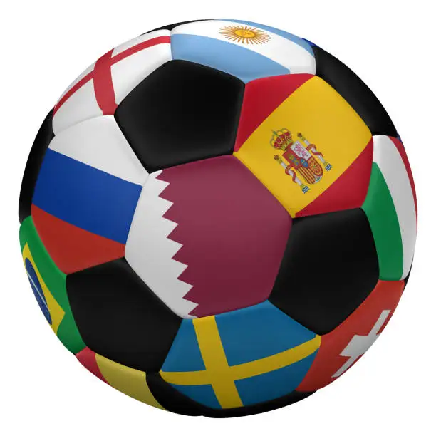 Football Soccer Ball with countries flag ball custom logo bulk quantity
