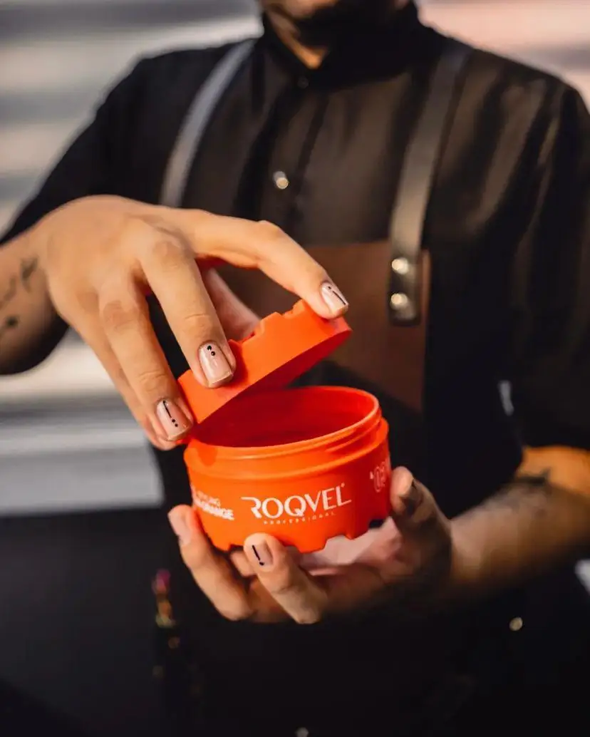 STRONG HOLD AQUA HAIR STYLING WAX 03 ORANGE ROQVEL HAIR GEL WAX EDGE CONTROL POMADE OEM BRANDING