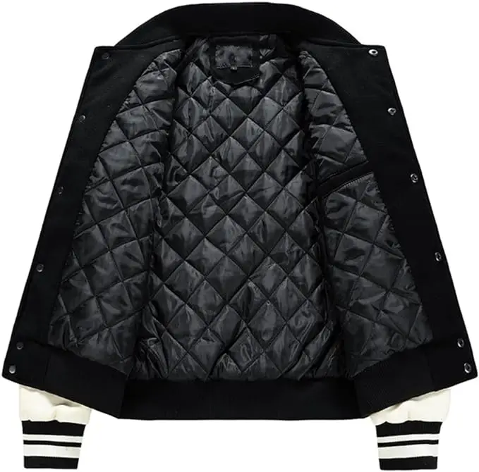 High Quality Reversible Baseball Jackets for Men Custom Embroidered Logo Letterman Varsity Breathable Leather Sleeves Price