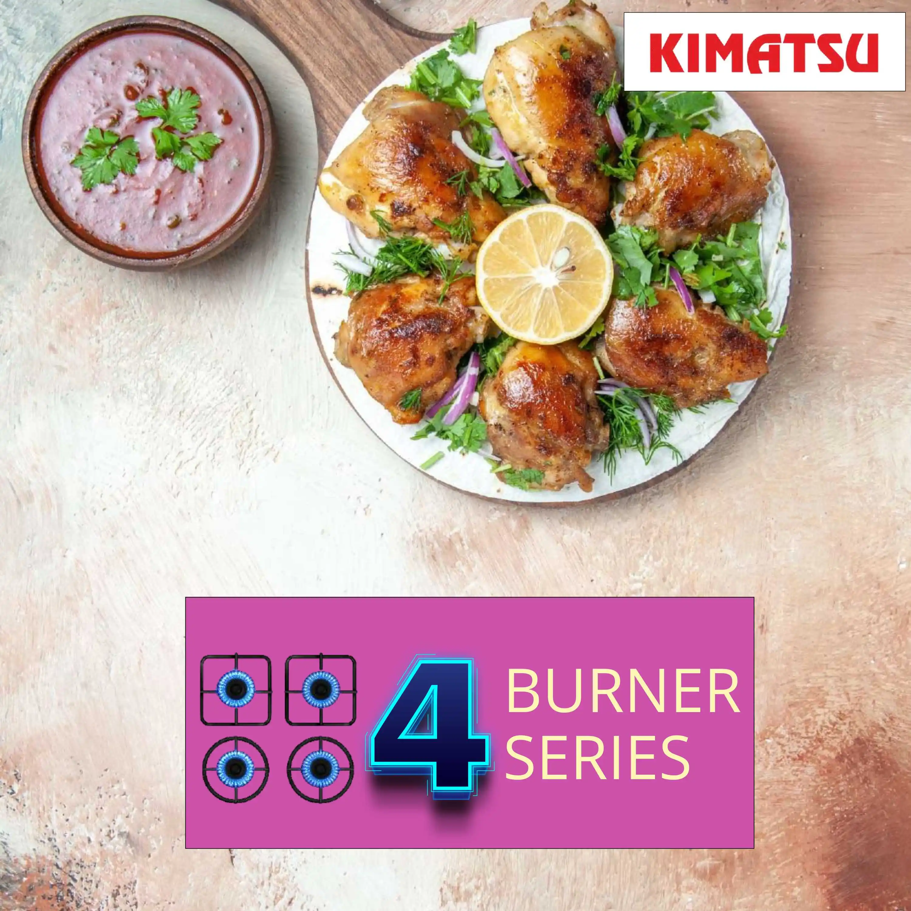 4 Burner Gas Stove Gas Cook-Top With Auto Ignition