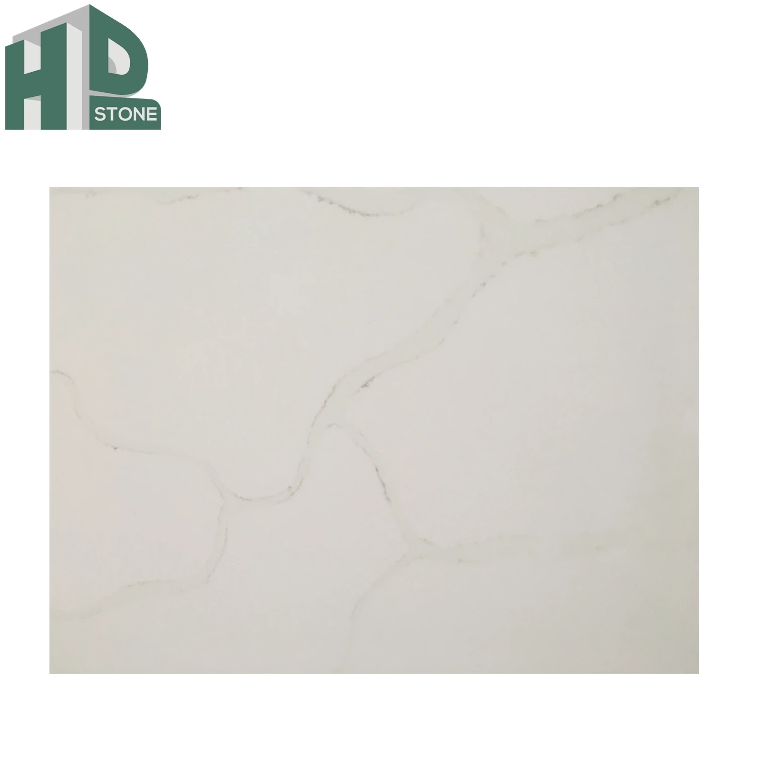 Calacatta White Quartz Slab Price Countertops Artificial Quartz Stone with Grey Veins