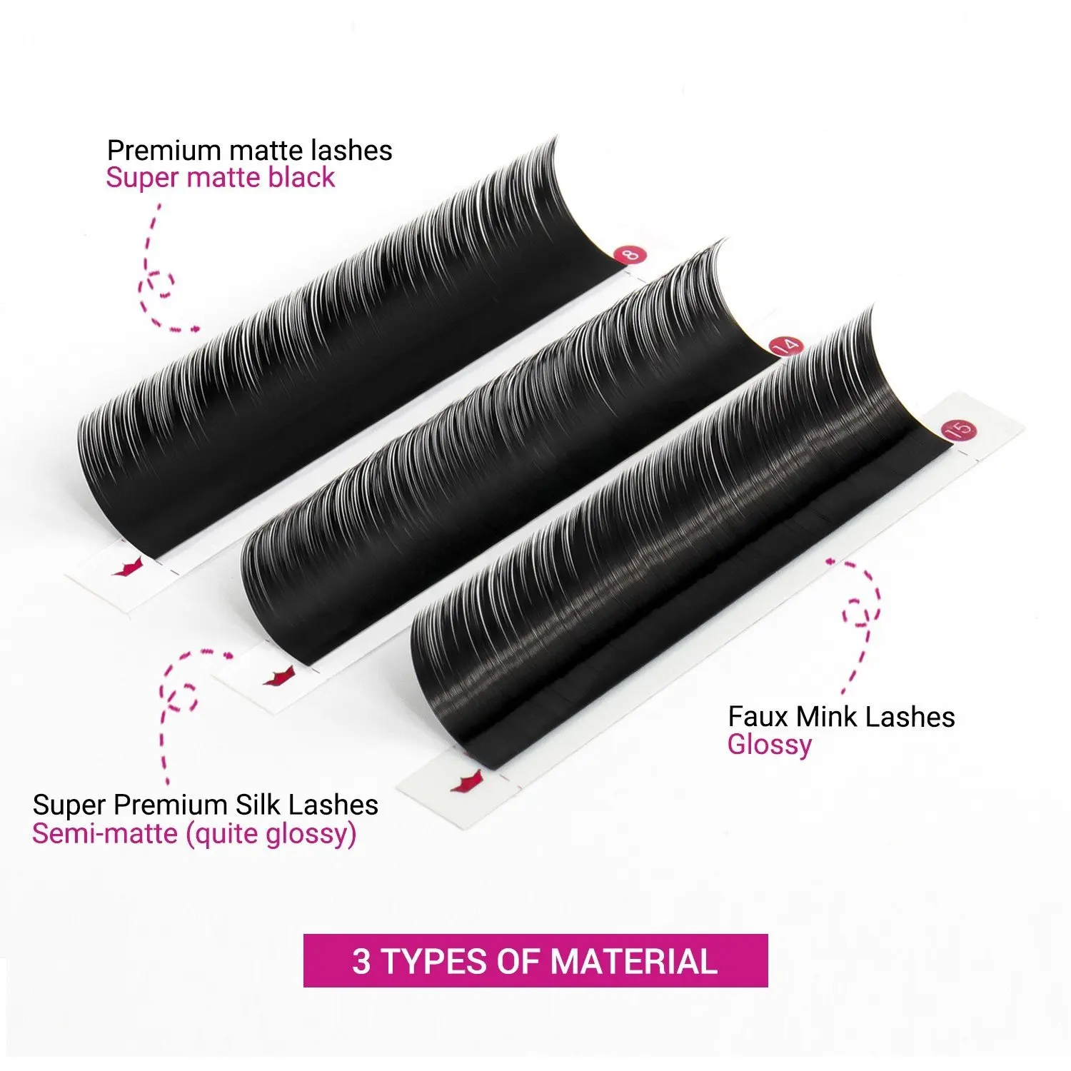 Silk eyelash extensions trays curly super black lashes imported from Korea 100% the best quality eyelashes export world wide