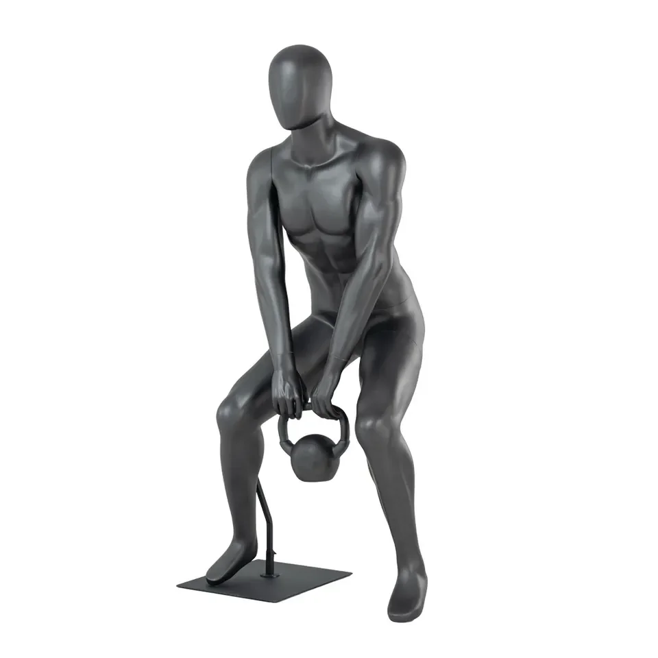 Fiberglass Sports Full Body Mannequin Male Athletic Big Muscle Fitness Mannequin Dummy