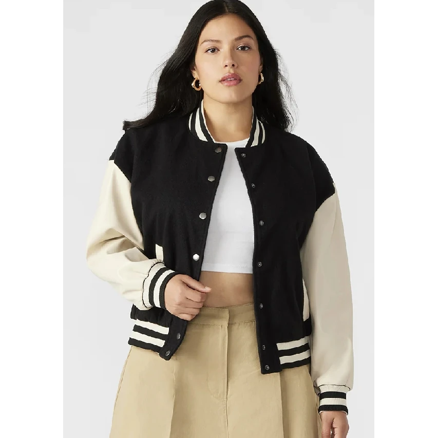 Wholesale Custom Logo Baseball Varsity Jacket Women High Quality Women Varsity Jacket Fall Varsity Jackets