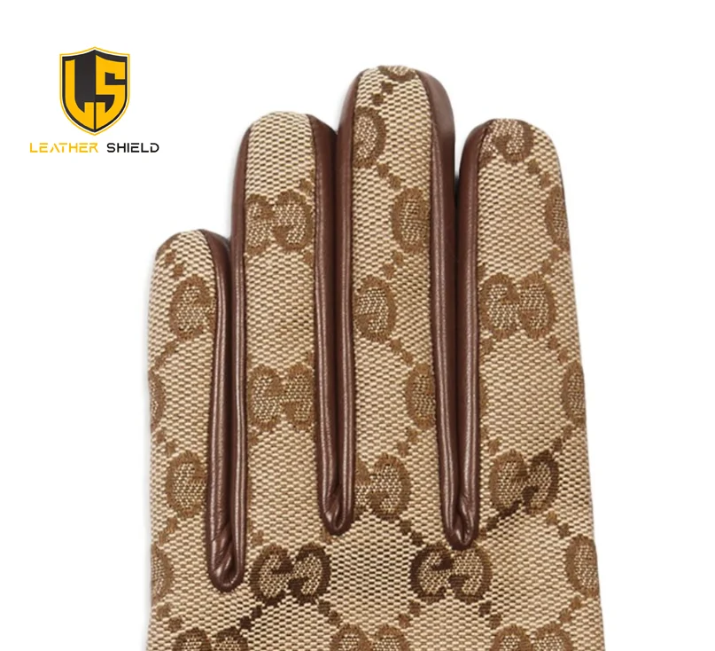 Men Winter Warm  Driving Leather Gloves Custom Fashion Gloves goat leather mitten gloves