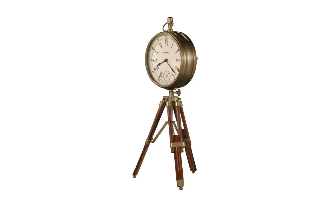 Handmade Silver Aluminum Nautical Backless Clock Wooden Tripod Exclusive Cast Metal Design Cheap Price on Sale