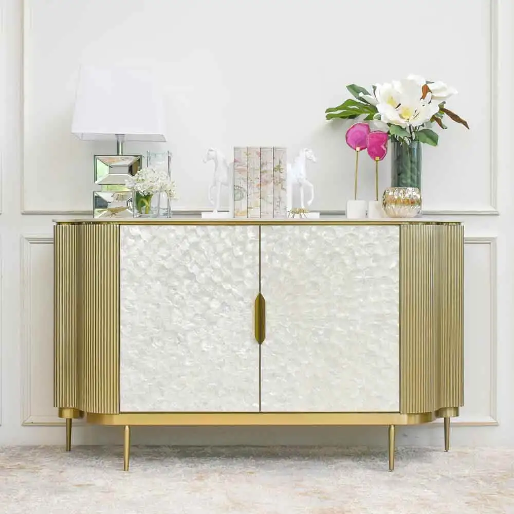 New Arrival High Quality Wooden Cabinet with Mother Of Pearl Inlay Natural cabinet living room furniture made in Viet Nam