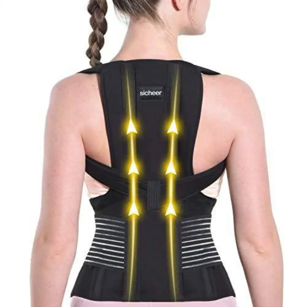 Hot Sale men and women Adjustable Posture Corrector Corset Back Support Belt Lumbar Support