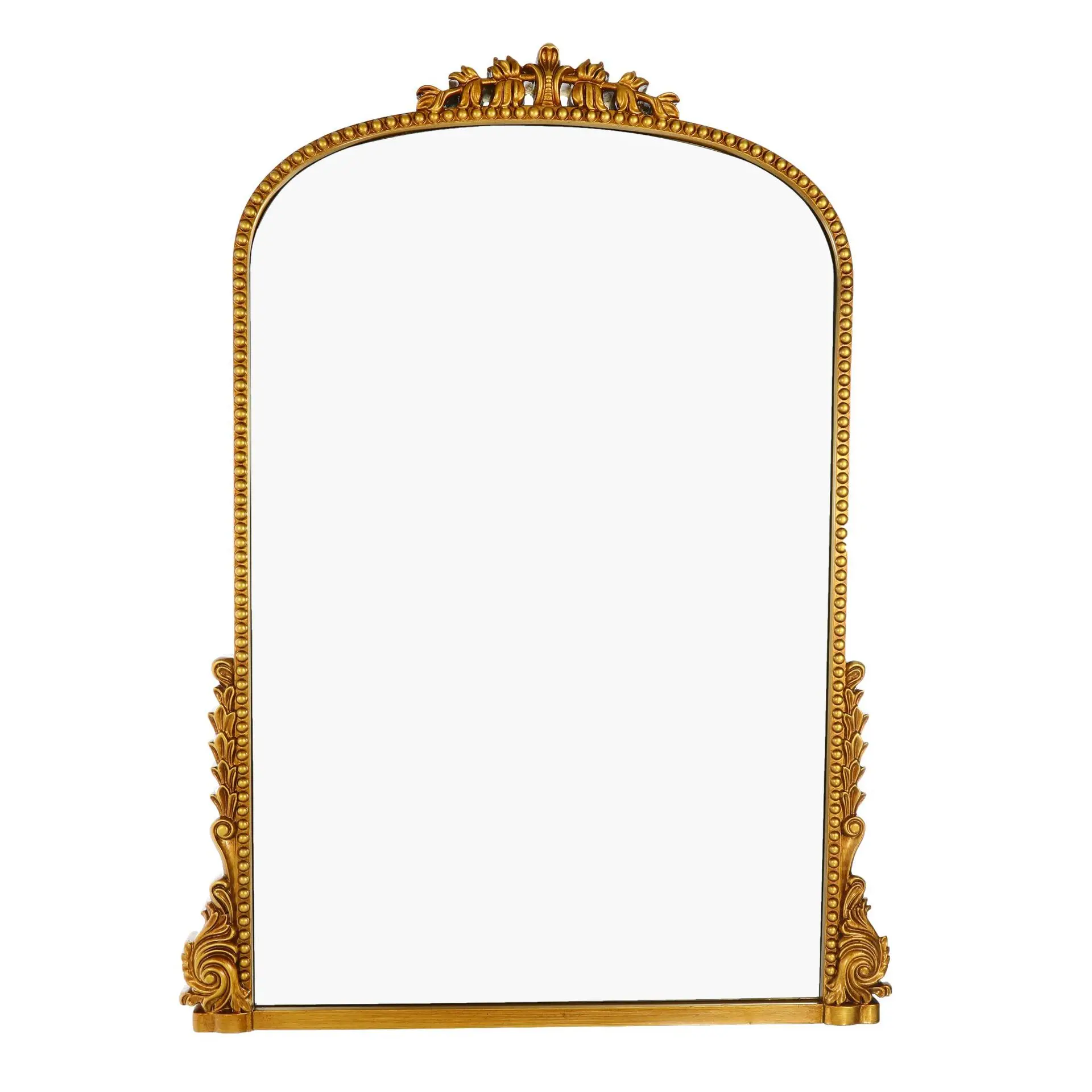 French Vintage Dressing Wall Mirror European-style Light Luxury Vanity Mirror