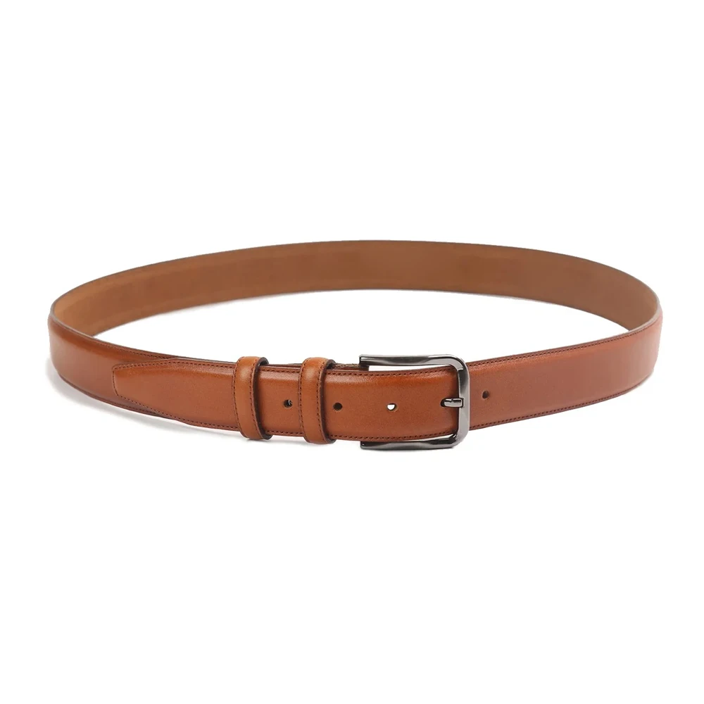 Fashion Automatic Buckle Genuine Leather Belts For Men Brown Color Leather Genuine Belts Custom Logo High quality business belts