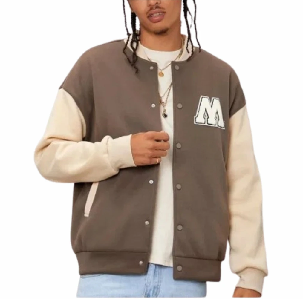 Unisex Tops Baseball jacket Navy blue & white Jacket Latest Style 2023 Custom Printing