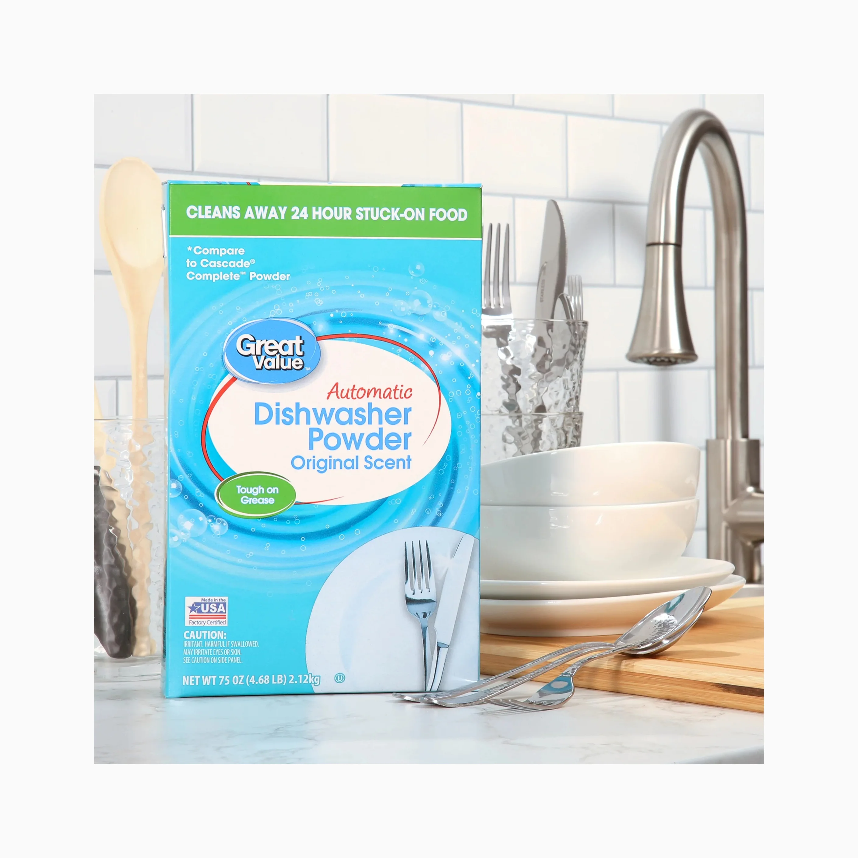 Great Value Fresh Scent Dishwasher Powder Pacs with Grease ..