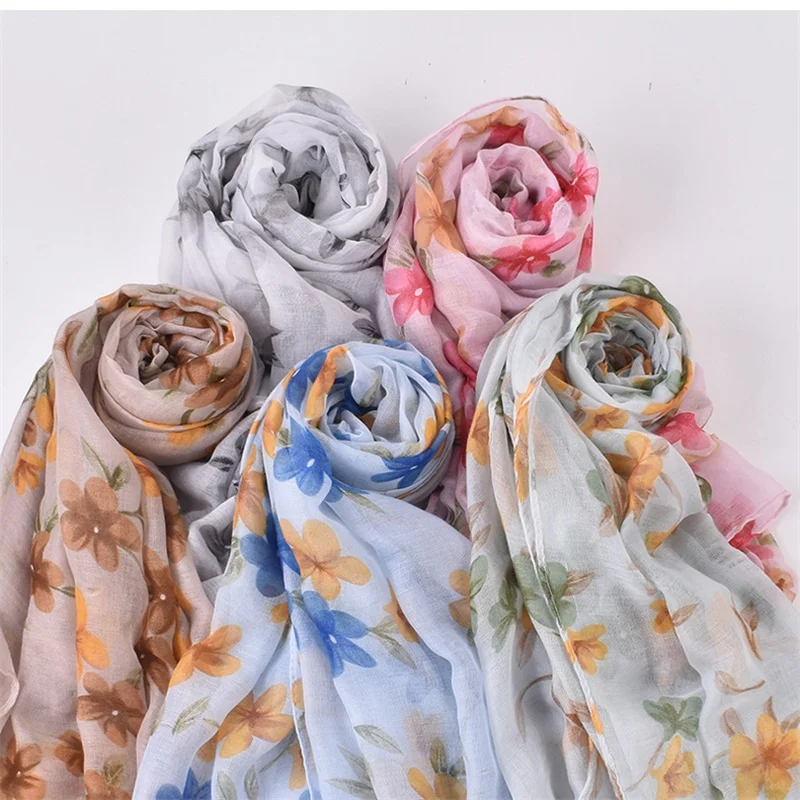 wholesale printed pashmina muslim abaya silk hijab tudung sange en mousseline de soie for women