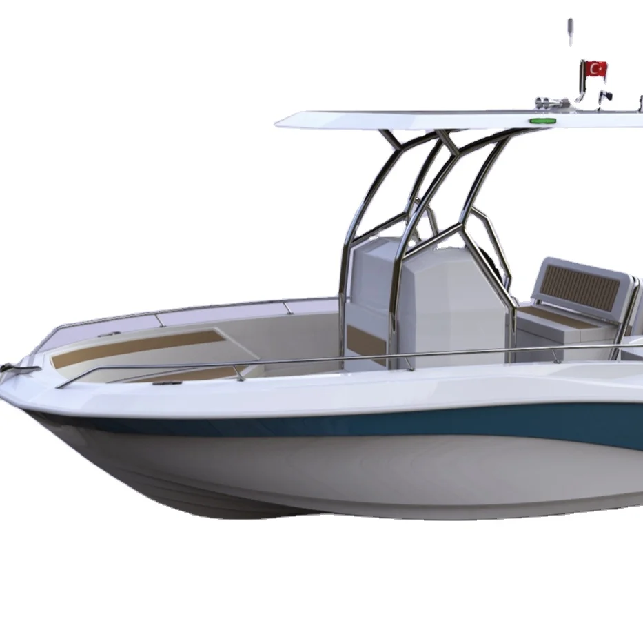 Alesta Marine Luxury Marlin 500 PRO Model BLUE New Fiber Glass Fishing Speed Boat Best Quality White Ocean Sea Lake River 5 M