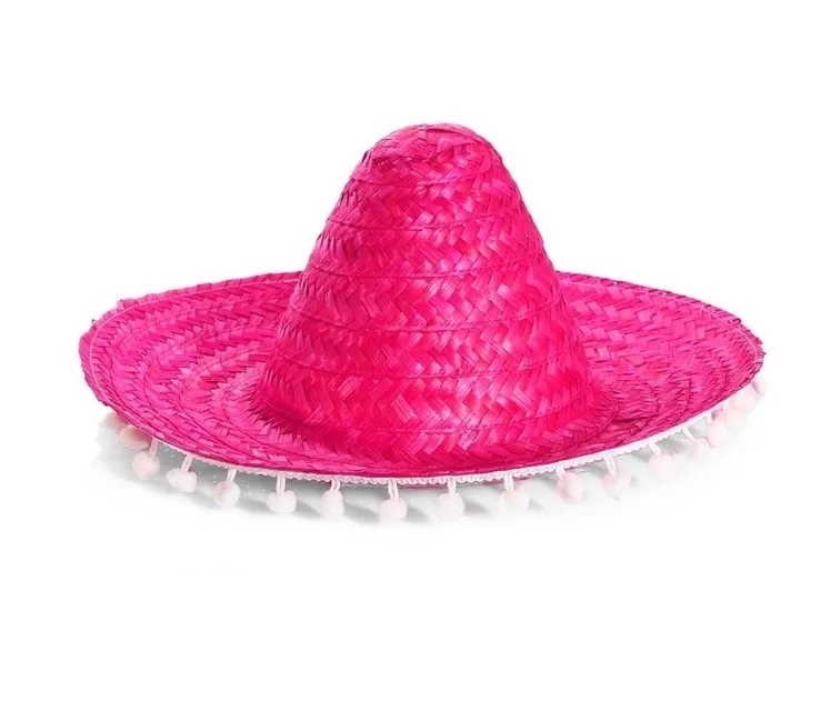 Carnival Party Unisex Fancy Wholesale Mexican Straw Hats Customized Cheap Beach Surf Sombrero Mexican Hat