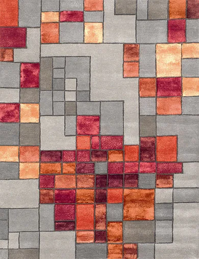 UNIQUE MODERN DESIGN HAND KNOTTED CARPET