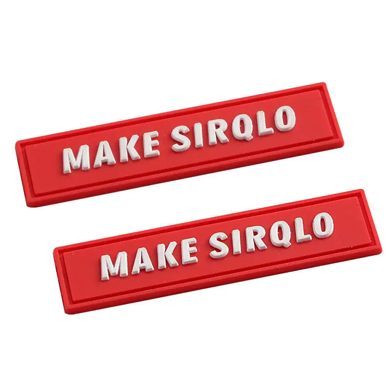 Factory High Quality Custom Embossed 3D PVC Rubber Label Rubber Logo Patches Custom Clothing Labels