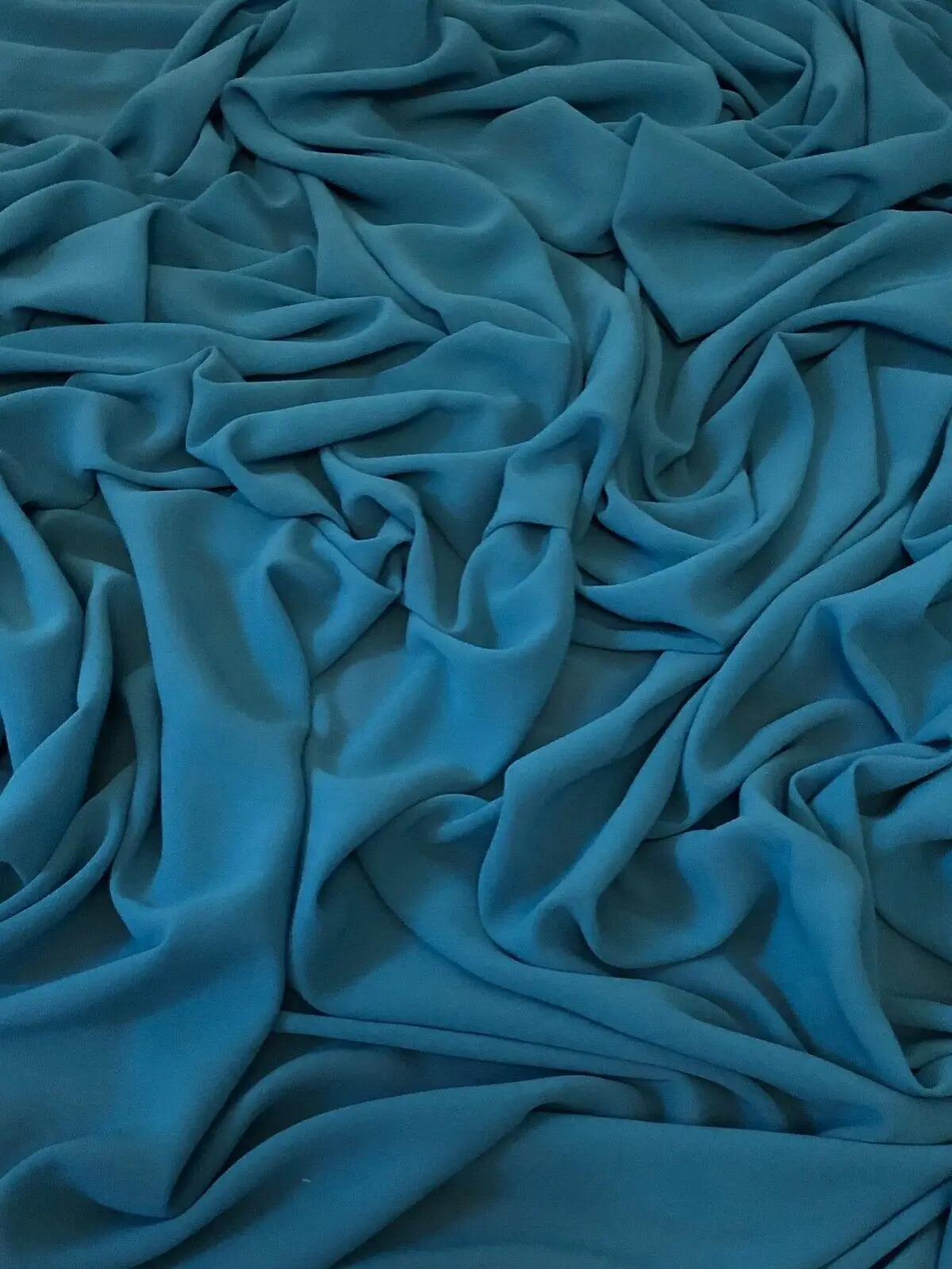 Teal Moss Crepe Georgette Chiffon Fabric