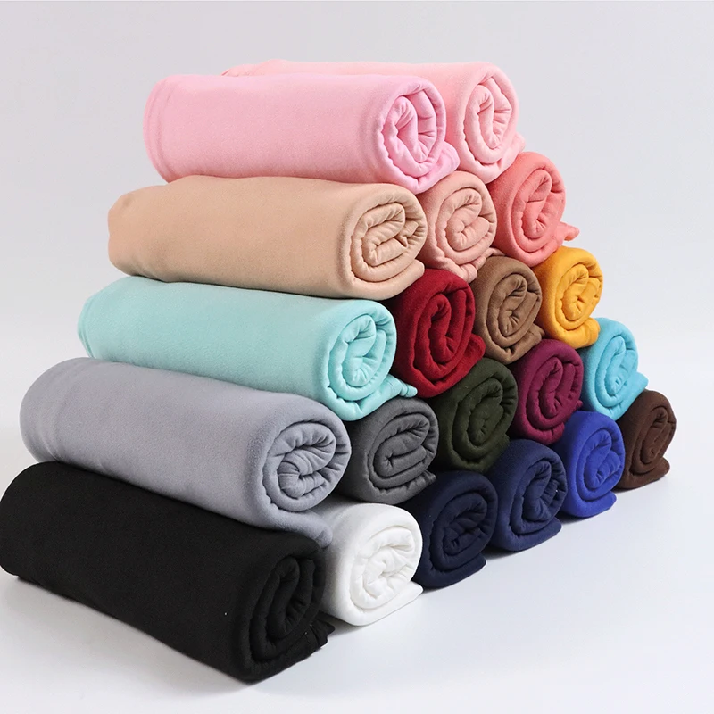 hot sale luxury solid color smooth no brushed shawl scarf lycra jersey muslim hijab jersey