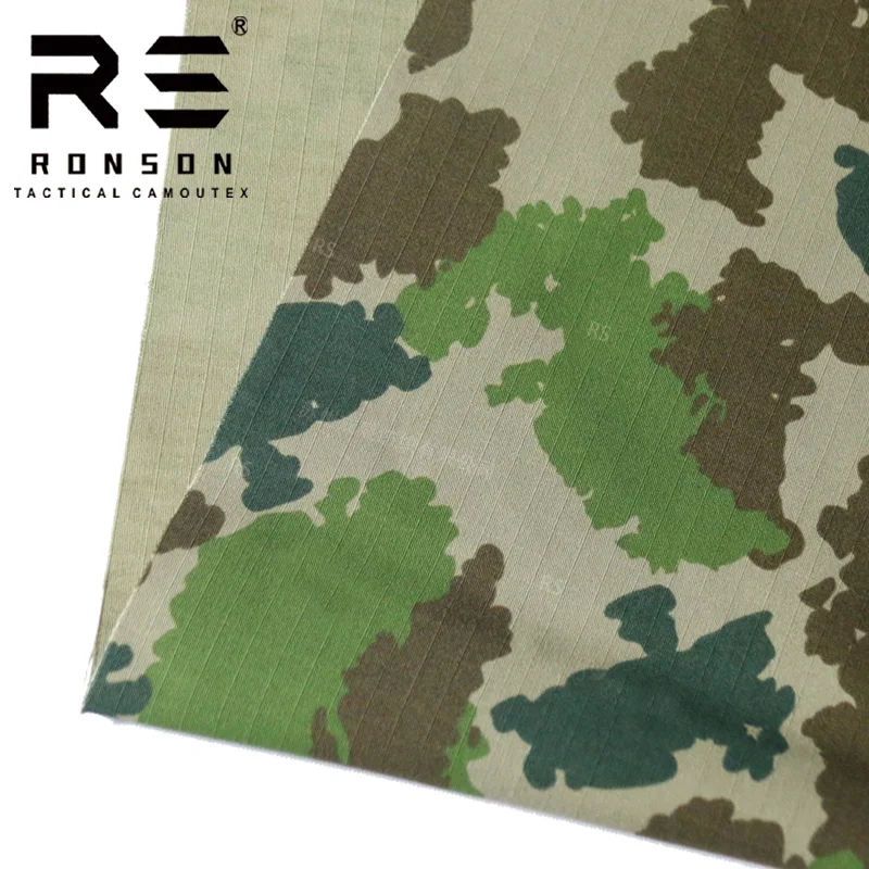 NC5050 Ripstop camouflage M58 Flachtarnenmuster Blumentarn printed tactical nylon cotton camouflage tactical fabric