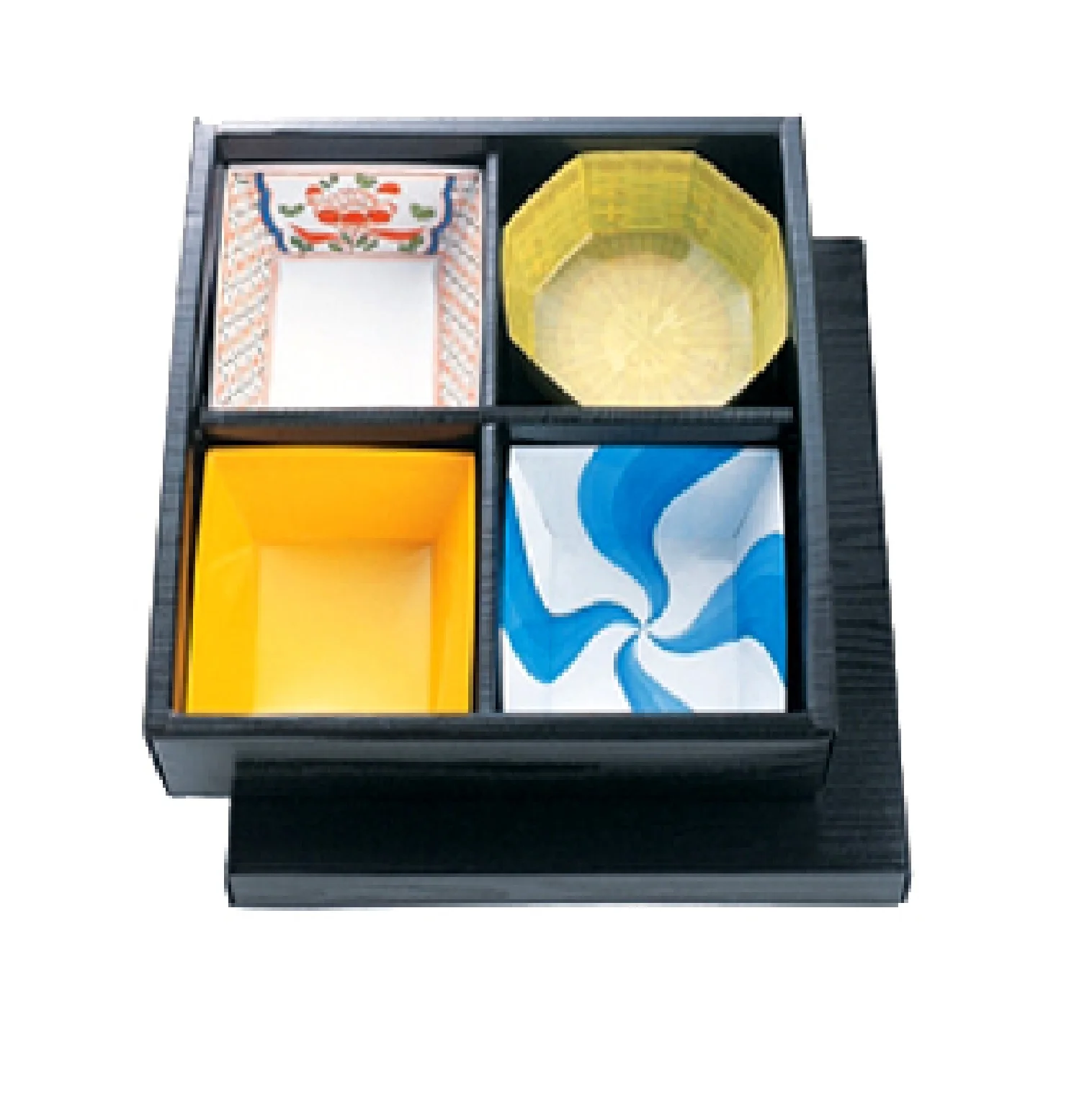 2023 Japanese product paper box disposable food packaging for restaurant sushi box biodegradable 4 compartment