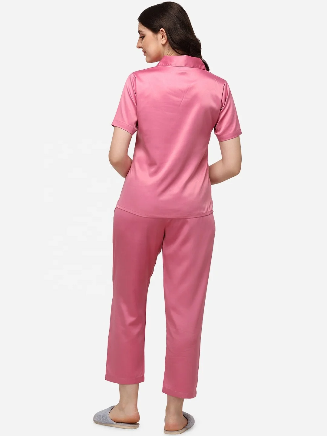 Hot summer 2022 short sleeve shorts for home wear leisurepajamas jumbo pajama silk women pajamas for women set silk pajamas