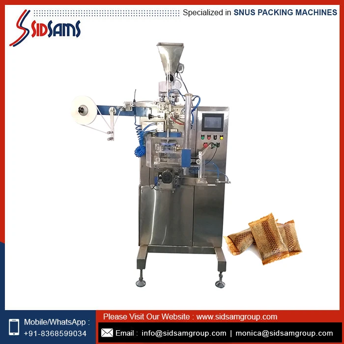 Fully Automatic Easily Use Exporter Of Snus Pouch Packing Machine At Wholesale Price