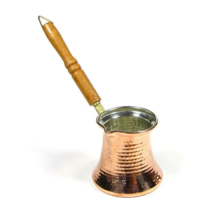 Shiny Polished New Hammered Copper Turkish Coffee Pot Arabic Greek Stove top Coffee Maker
