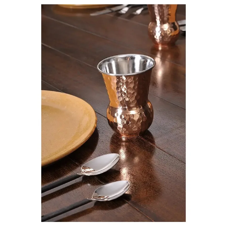 2024 Wholesale Prices 100% Pure Copper Moscow Hammered Mule Mugs Tumbler Drinking Wine Glasses