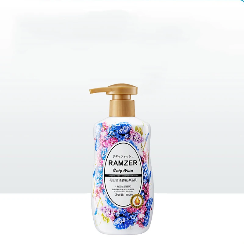 RAMZER OEM private label nourishing flower fragrance body wash cleansing body wash bath shower gel