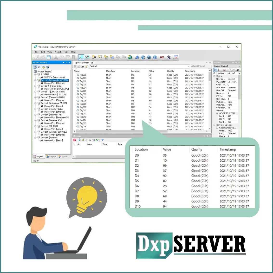 DeviceXPlorer OPC Server Version7 for Rockwell Allen Bradley Series