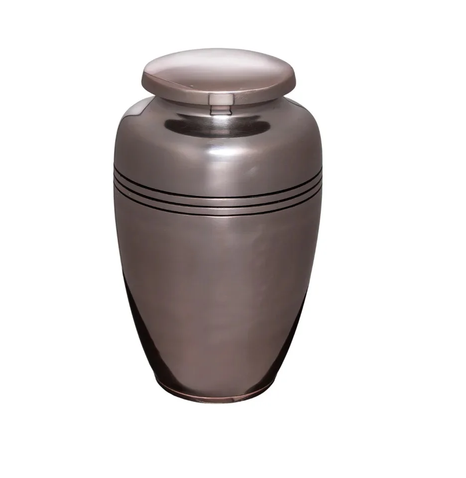 Elegant Handmade New Design Handmade Silver  Shiny Finished urn for Human Ashes cheap cremation urns
