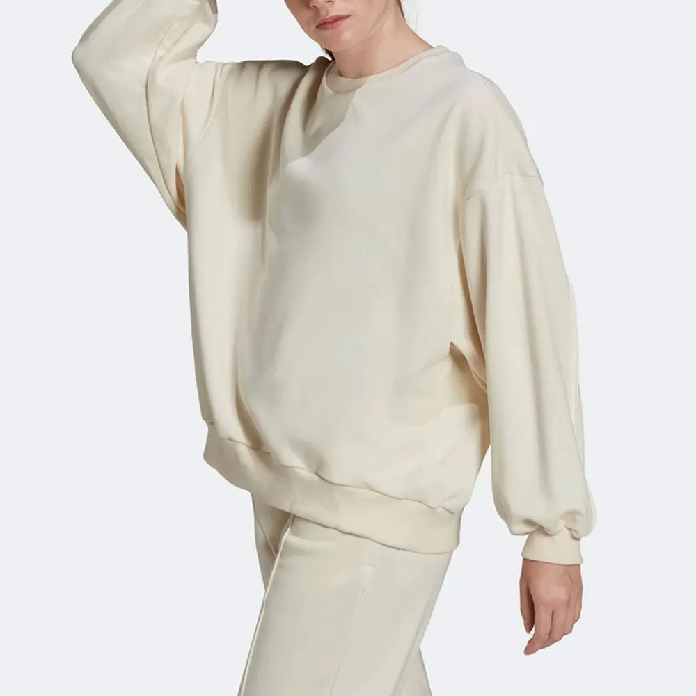 Top Selling 100% cotton luxury streetwear oversized embroidered jumper sweater crewneck embossed custom hoodie sweatshirt women