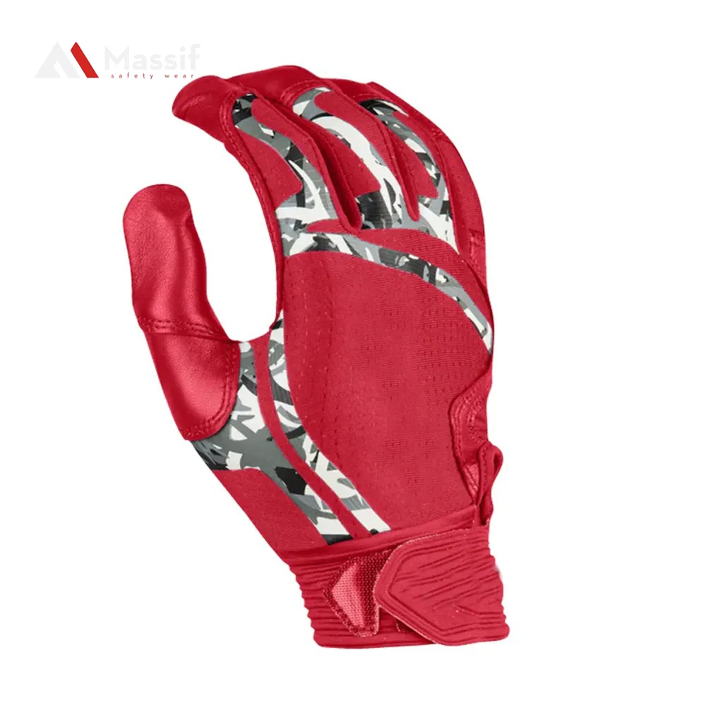 Different Colors Style Baseball Batting Gloves Professional Players Wholesale Price Genuine KIP Leather Baseball Gloves fo