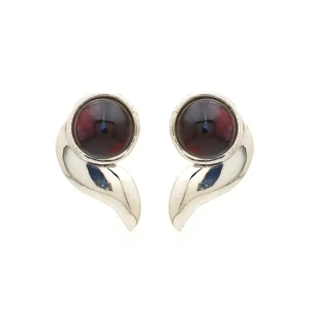 Curvy Earring in Gemstone925 Sterling Silver Party Wear Stud Earrings Bohemian Latest Design One OF A Kind Jewellery