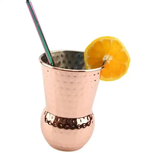 2024 Wholesale Prices 100% Pure Copper Moscow Hammered Mule Mugs Tumbler Drinking Wine Glasses