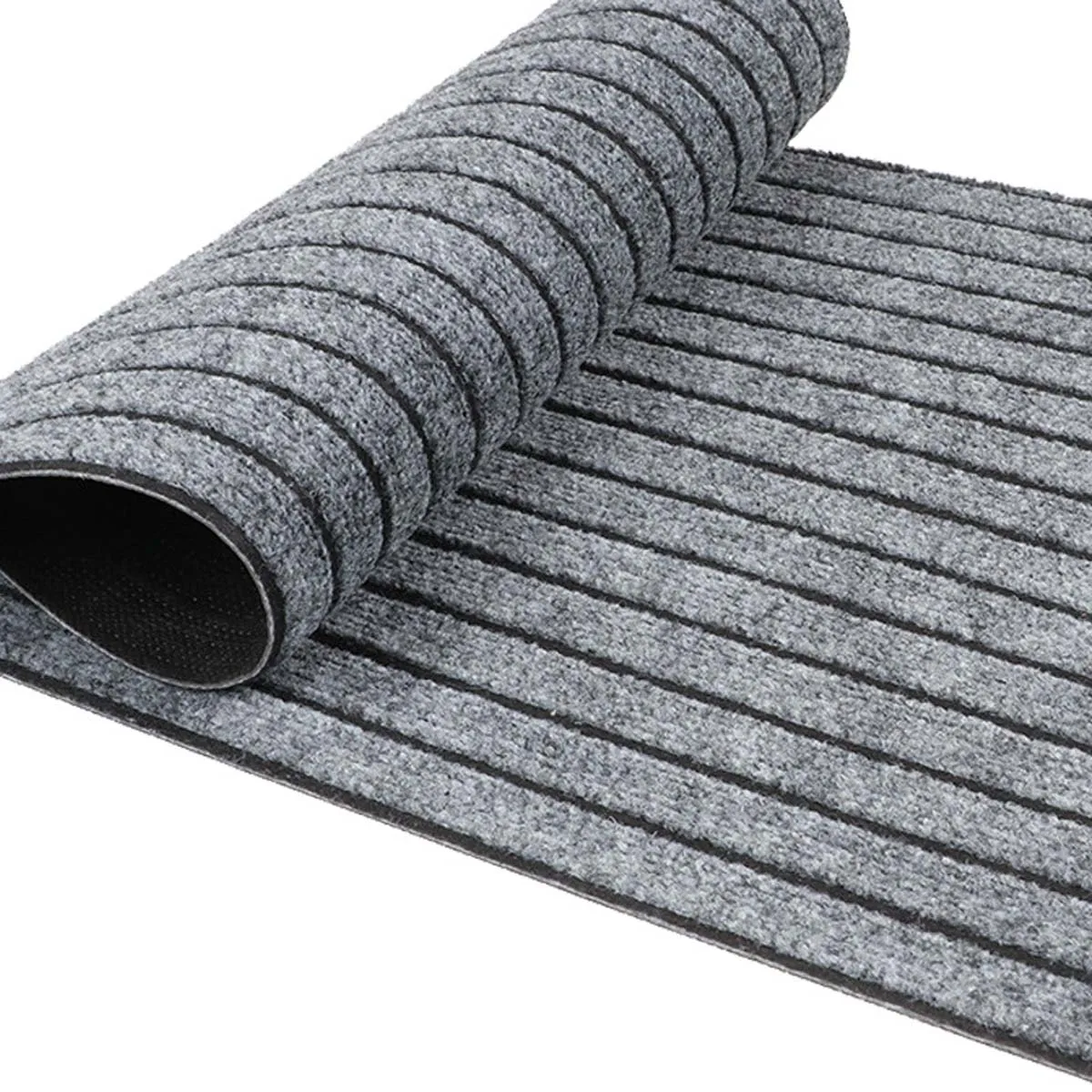Seven Rib Doormat Custom Outdoor Polyester Floor Carpet Striped New Design Washable Welcome Mats Front Door Office Hallway