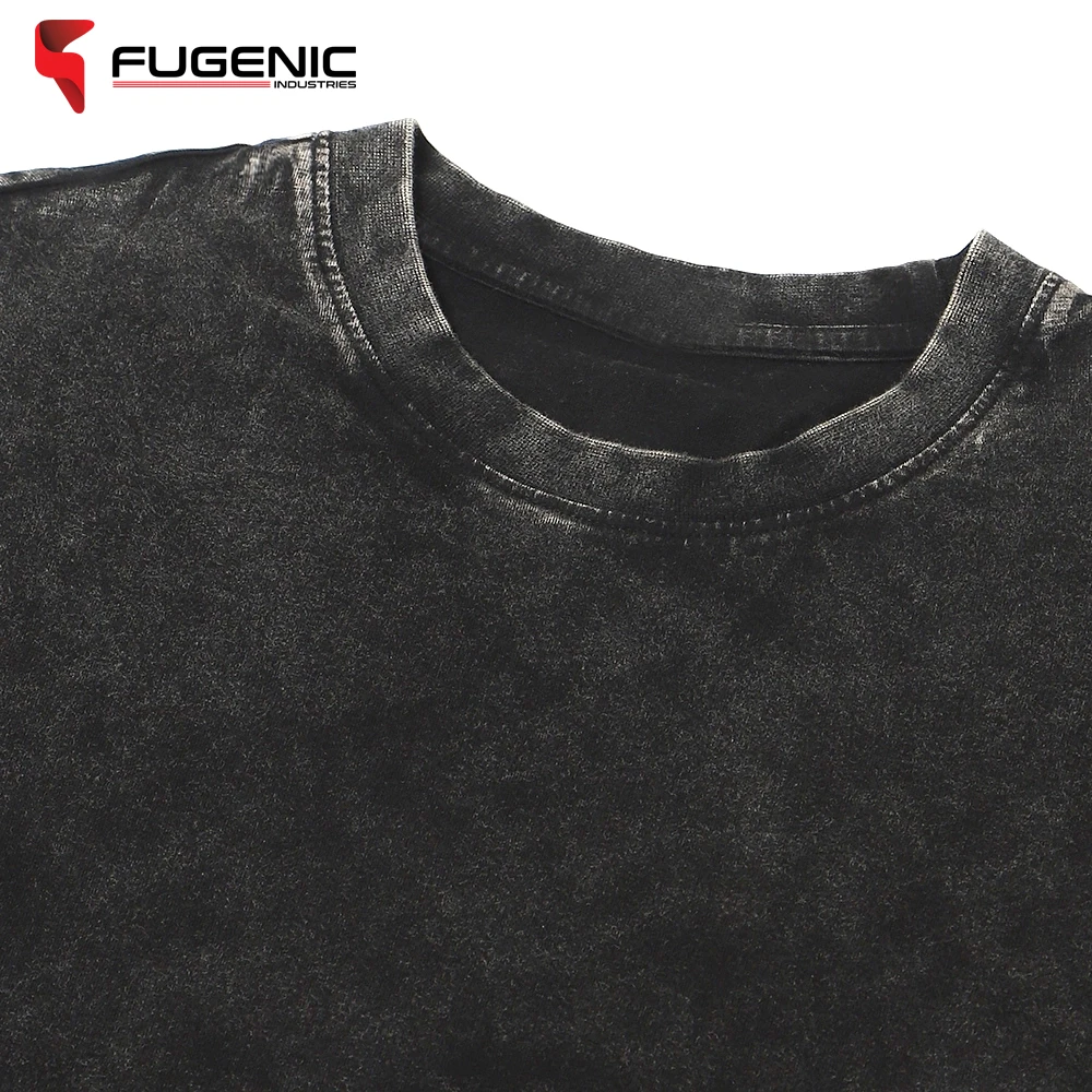 Acid Wash T Shirt Solid Color Hand Made O Neck Comfortable Newest Design Men Acid Wash T Shits BY Fugenic Industries