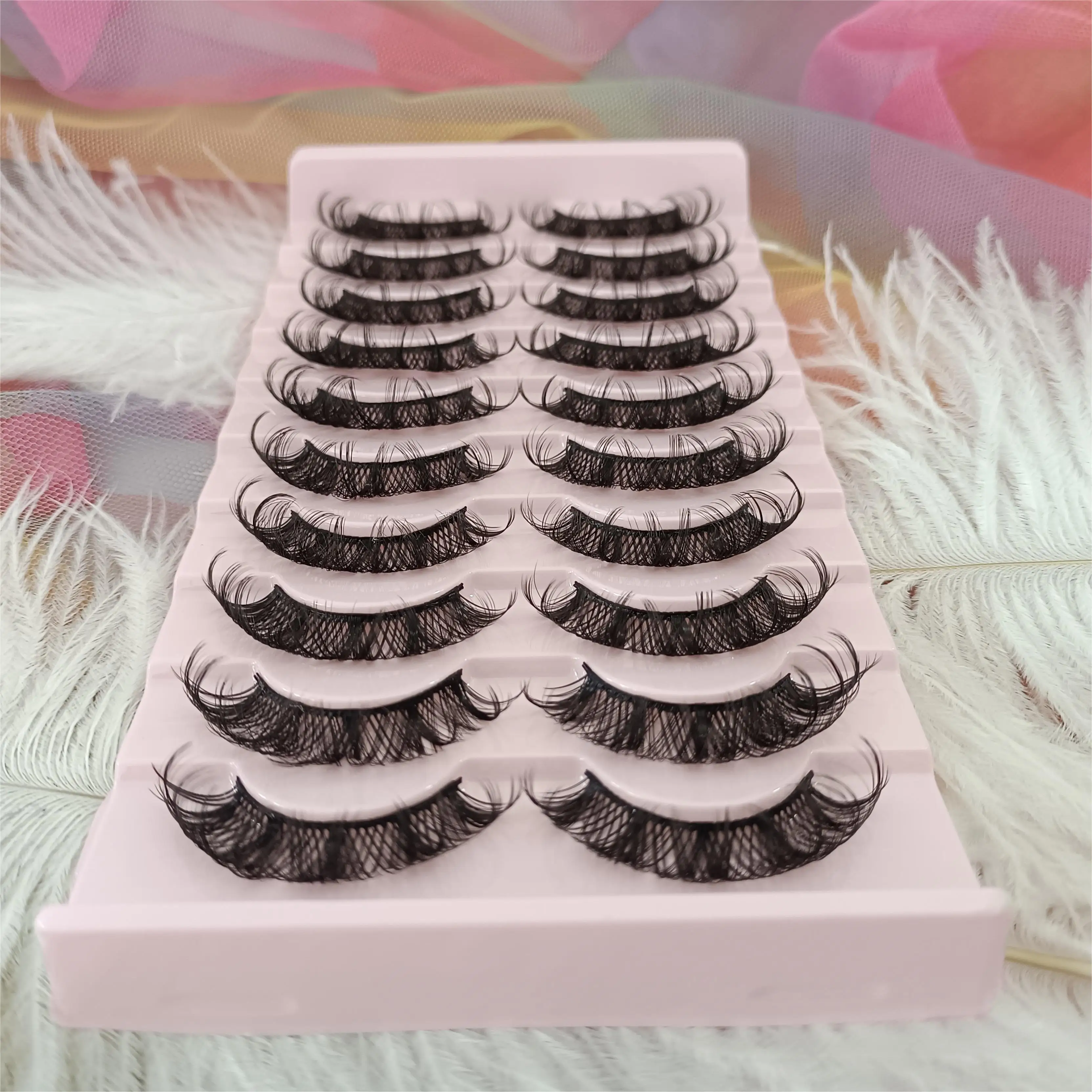 Eyelash Vendor Wholesale Russian Full Strip Lashes Customized Packing 3D Faux Mink Eyelash