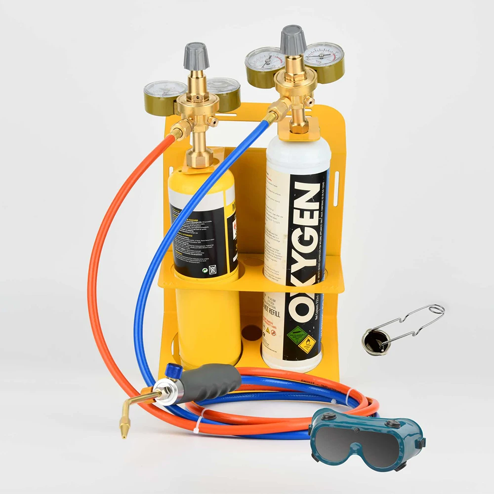 Oxygen MAPP Torch Kit With Bag Can Hold 4 Bottles Duel Fuel by Oxygen MAPP MAP PRO and Propane Brazing Soldering
