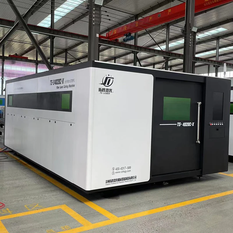 6025 лазерный резак Tuosheng 20000 Вт с полным охватом защитным 3015 волоконно-лазерная резка для резки листового металла